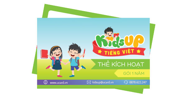 Thẻ học KidsUp tiếng Việt 1 năm